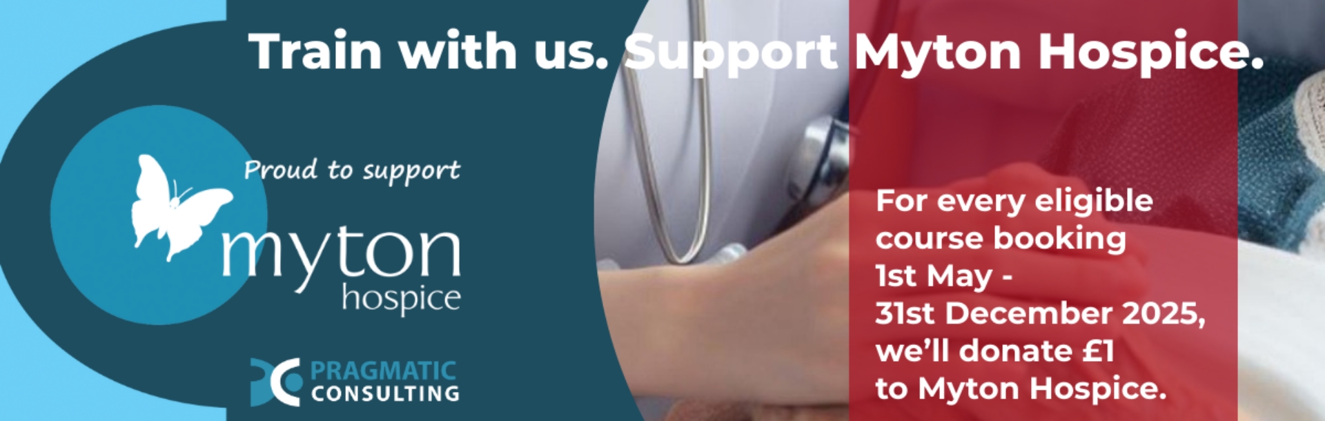 Pragmatic Consulting Names Myton Hospice as Charity of the Year - £1 Donated Per Course Booking in 2025